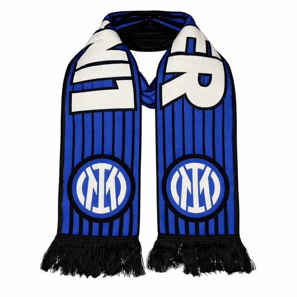Inter pletená šála, černo-modrá