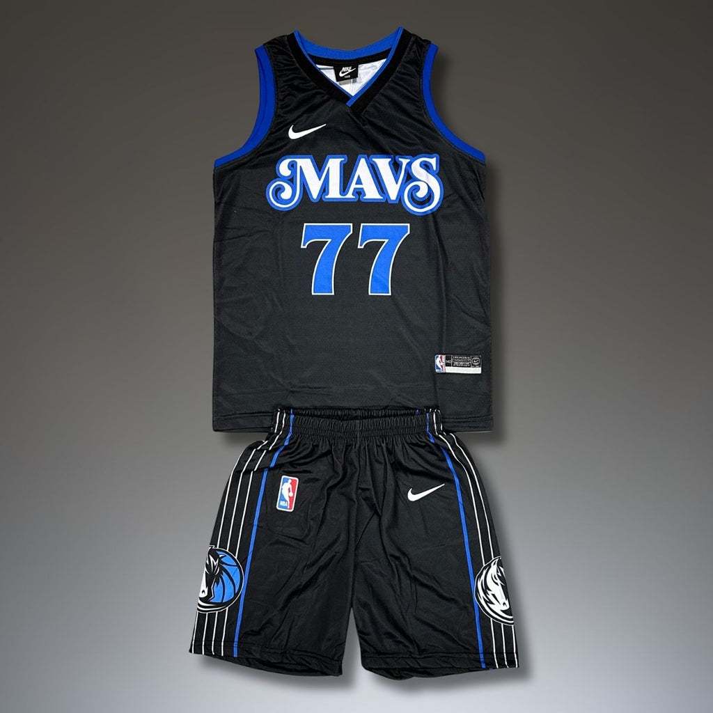 Dětská basketbalová souprava, černá, Dallas Mavericks, Doncic