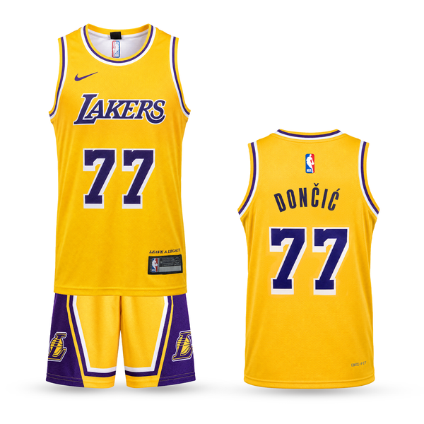 Dětská basketbalová souprava, žlutá, LA Lakers, Doncic. 2025