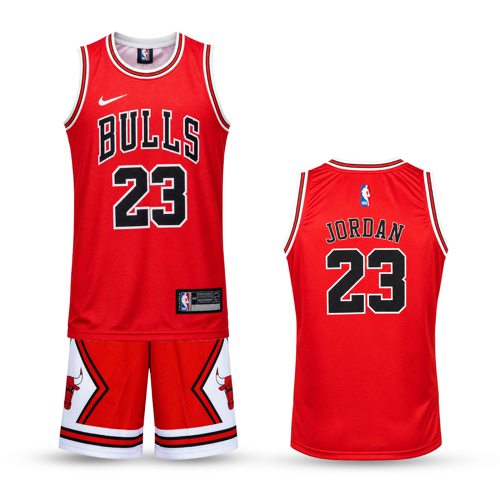 Dětská basketbalová souprava, červená, Chicago Bulls, Jordan