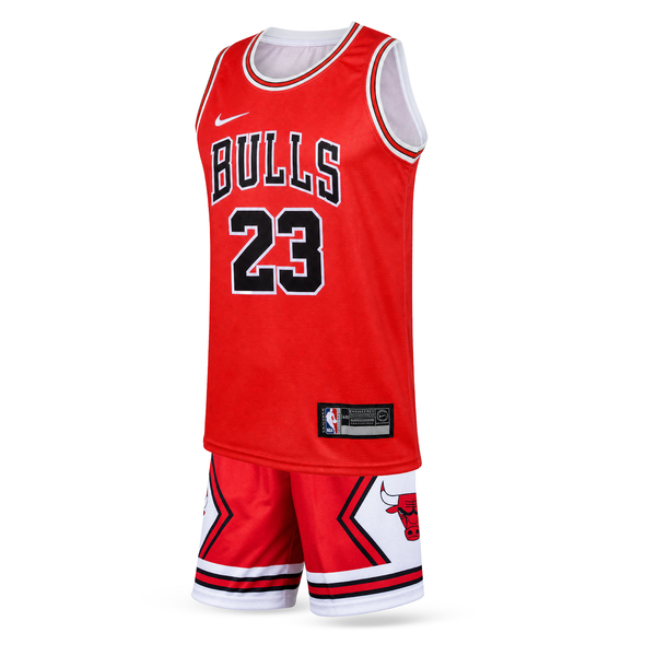 Dětská basketbalová souprava, červená, Chicago Bulls, Jordan