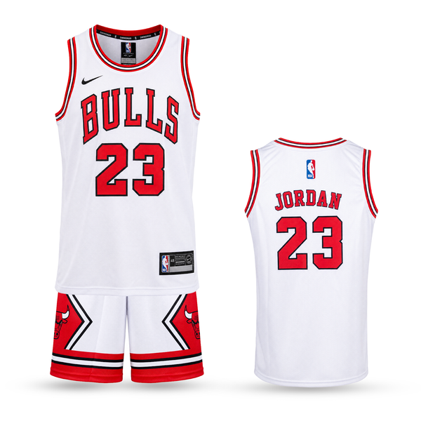 Dětská basketbalová souprava, bílá, Chicago Bulls, Jordan
