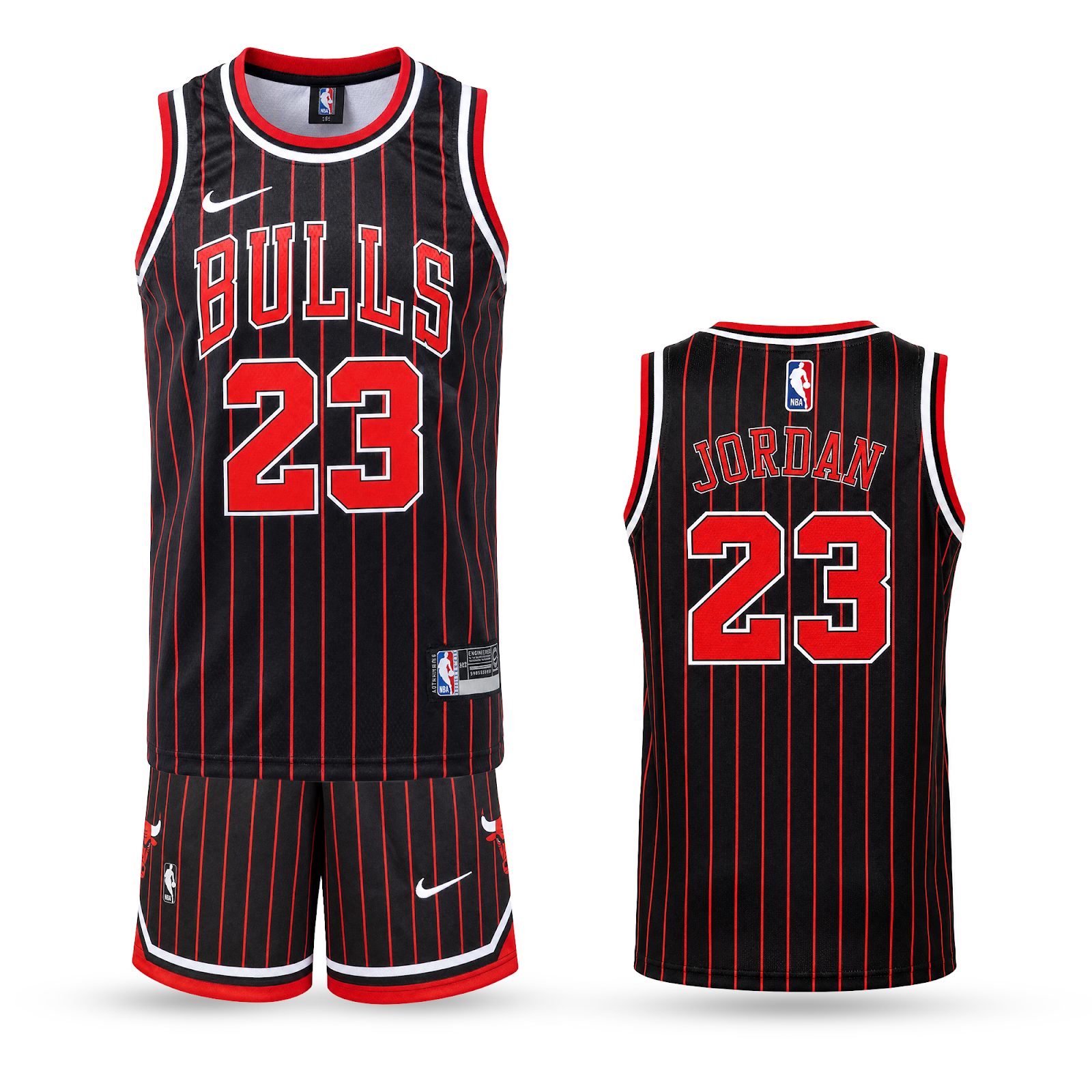 Dětská basketbalová souprava, černá, Chicago Bulls, Jordan