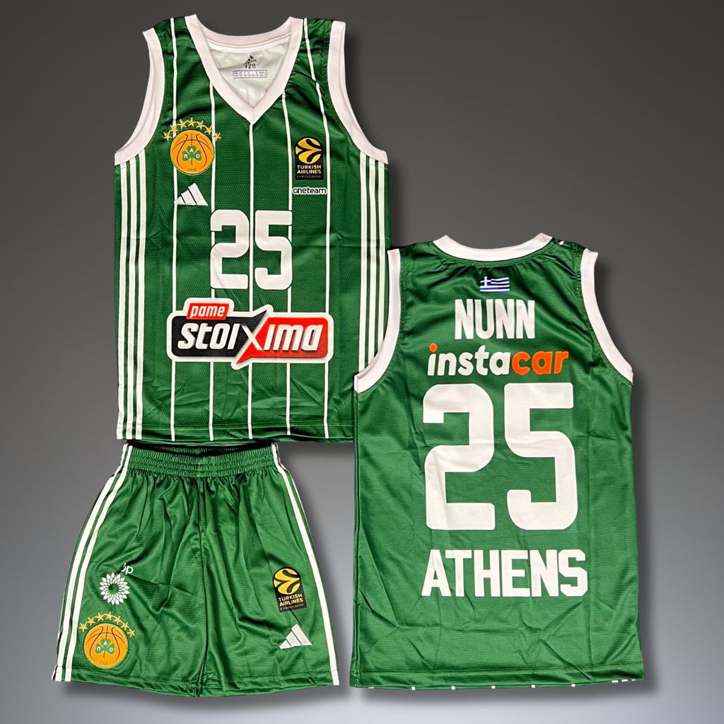 Dětská sada na basketbal, zelená. Panathinaikos, Nunn