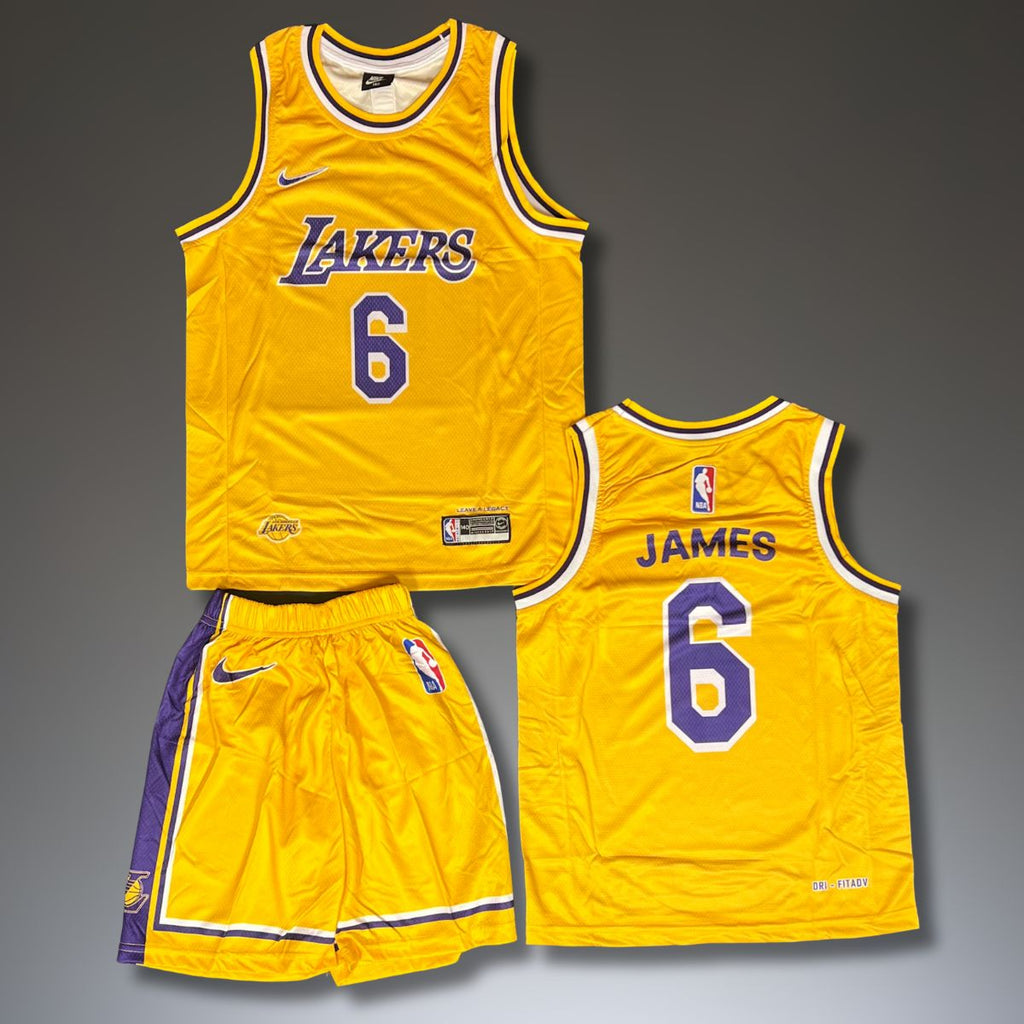 Dětská sada na basketbal, žlutá. LA Lakers, James