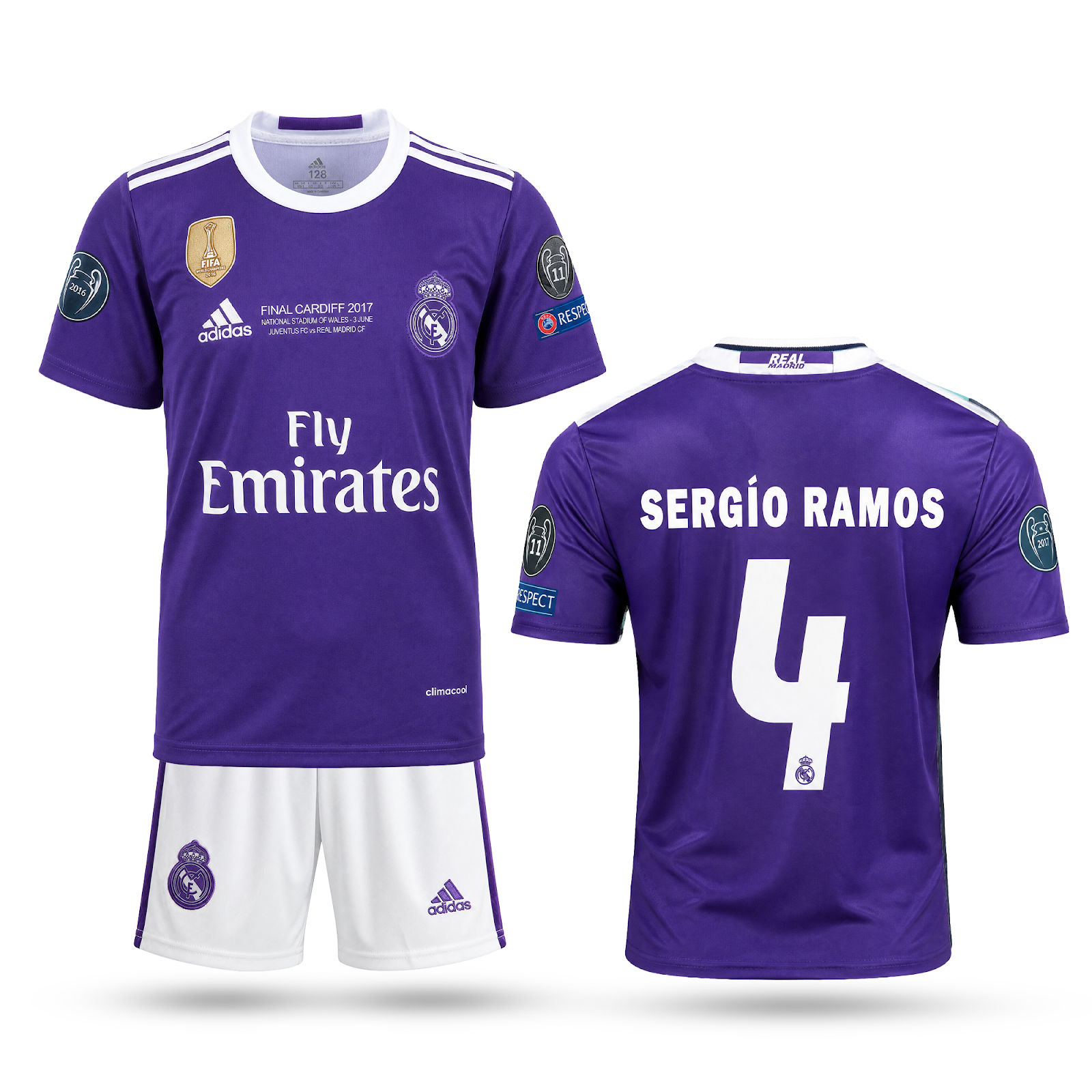 Real Madrid Dětský Klasický Fotbalový Komplet, Ramos. Classic