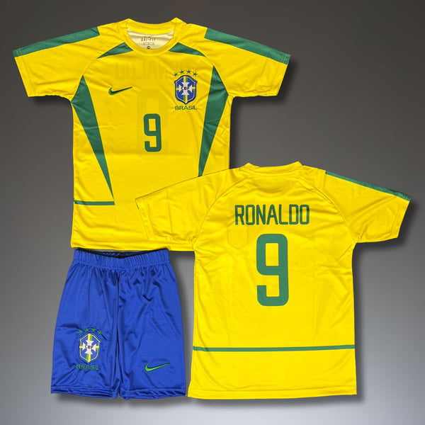 Brazílie Dětský Klasický Fotbalový Komplet, Ronaldo. WC 2002