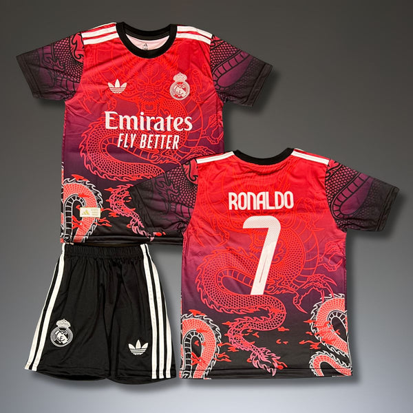 Dětská souprava Real Madrid, červená, Ronaldo. Dračí edice 2025