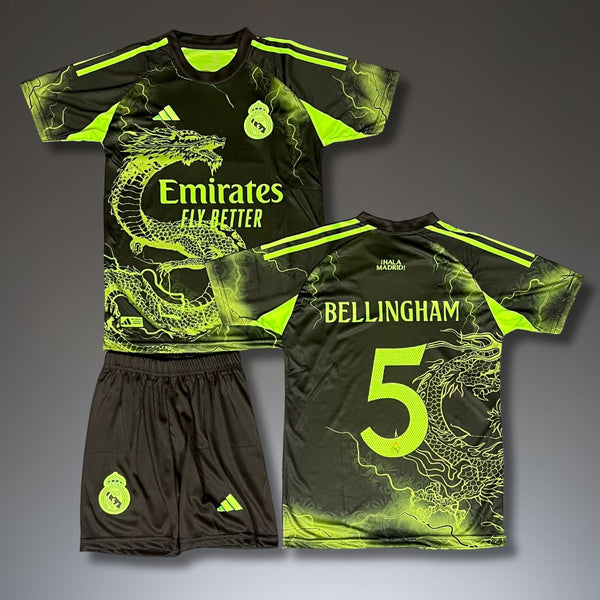 Dětská fluorescenční souprava Real Madrid, Bellingham. Neonová zelený drak edice 2025