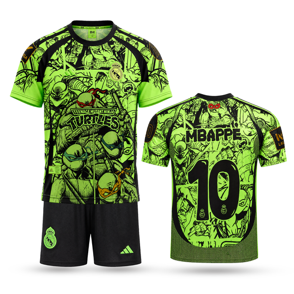 Dětská fluorescenční souprava Real Madrid, Mbappe. Neonová Ninja Turtles edice 2025
