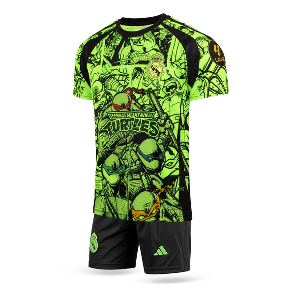 Dětská fluorescenční souprava Real Madrid, Mbappe. Neonová Ninja Turtles edice 2025