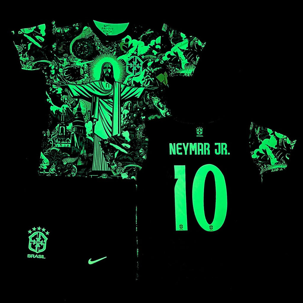 Dětská fluorescenční souprava Brazílie, Neymar. Neonově zelená edice 2025