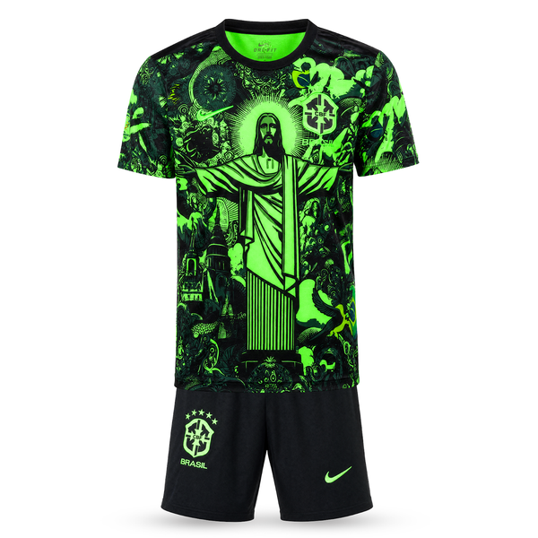 Dětská fluorescenční souprava Brazílie, Neymar. Neonově zelená edice 2025