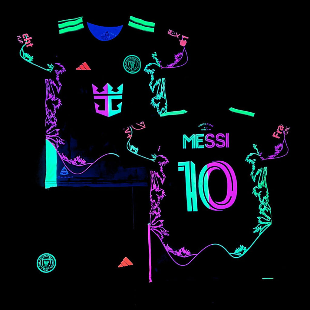 Dětská fluorescenční souprava Inter Miami, Messi. Neonová palmy edice