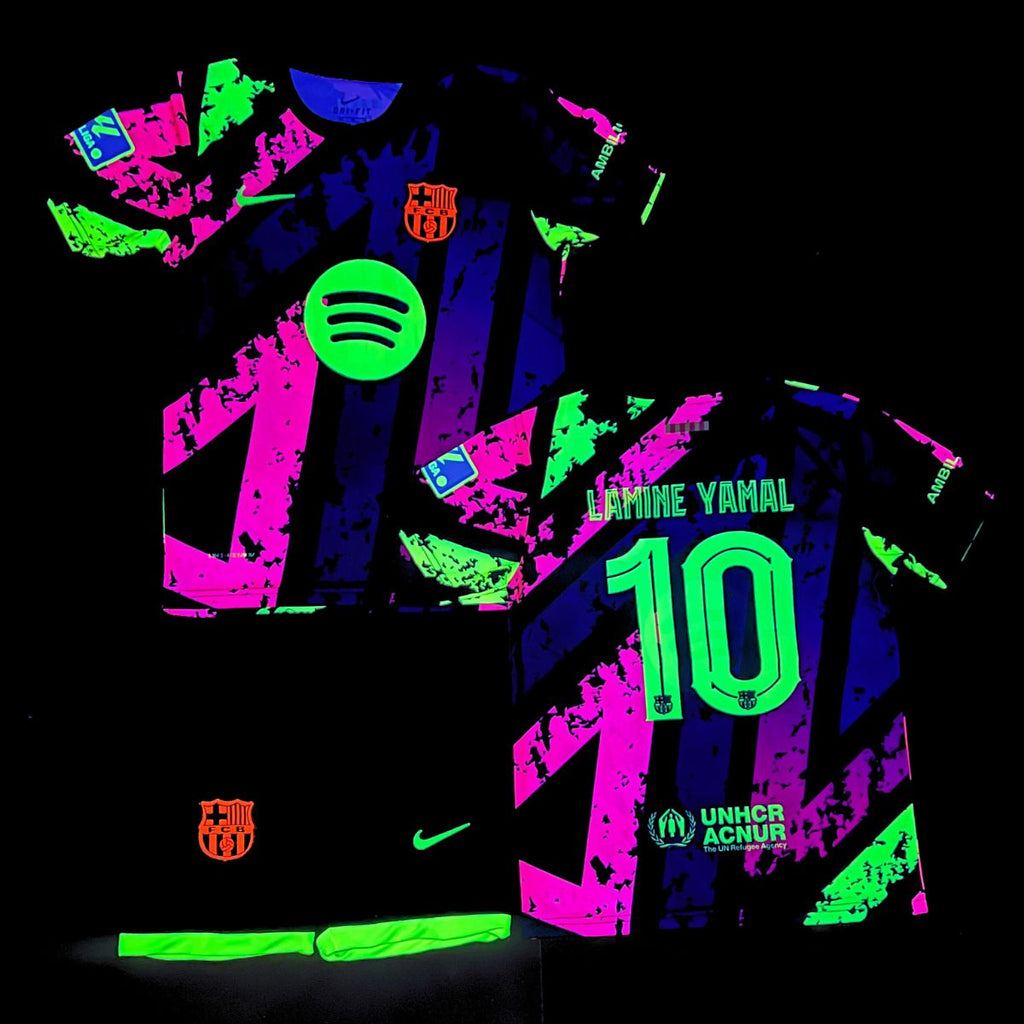 Dětská fluorescenční souprava Barcelona, Yamal. Barevná neonová edice