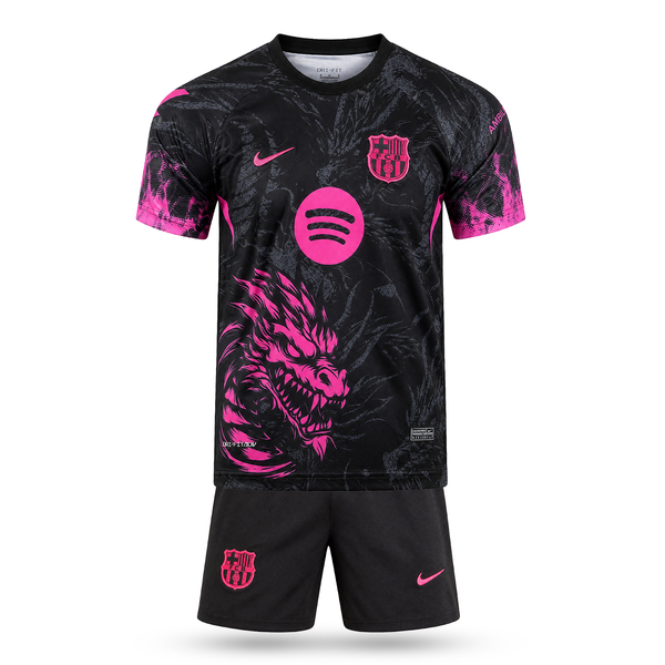 Dětská fluorescenční souprava Barcelona, Raphinia. Neonově růžová dračí edice