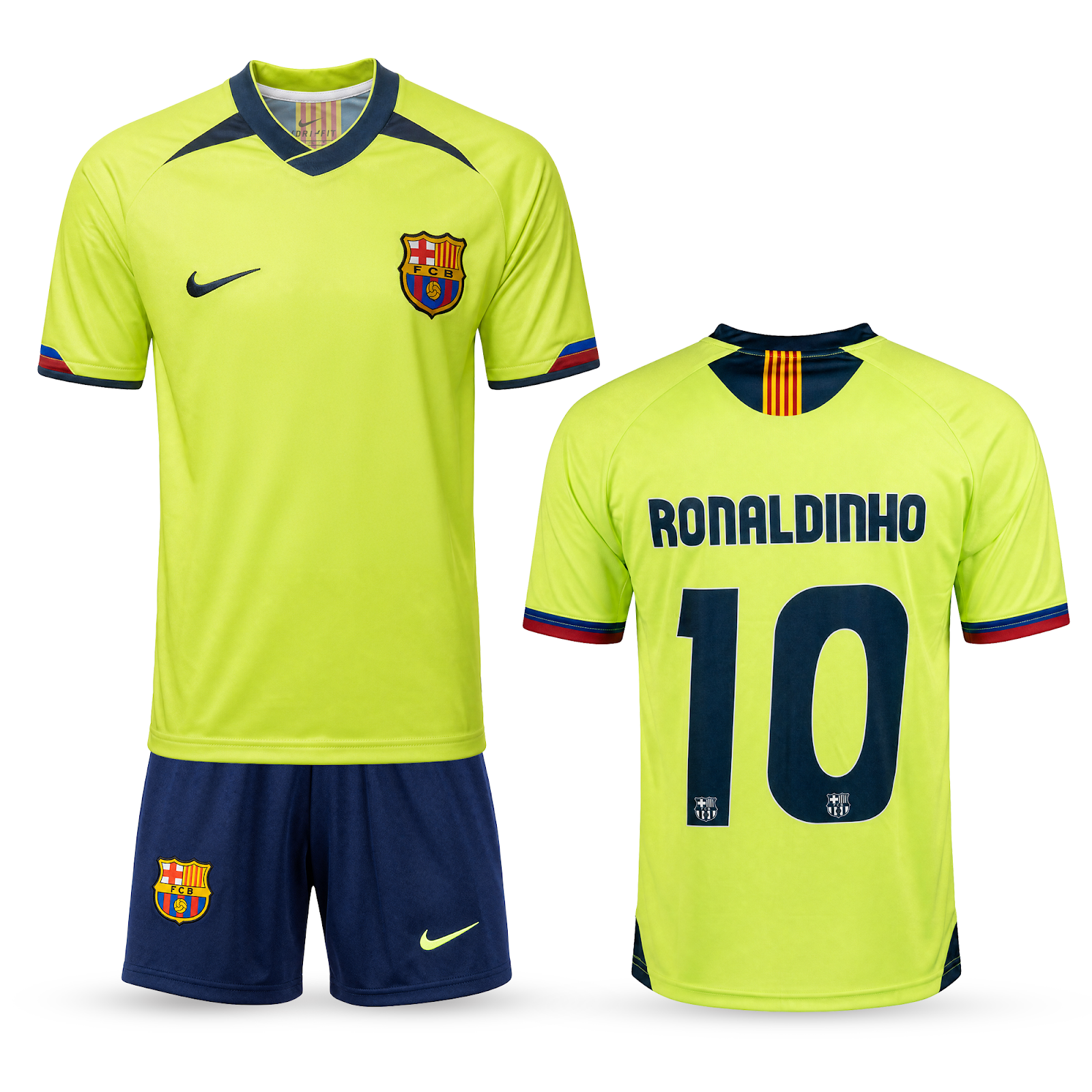 Barcelona Dětský Retro Fotbalový Komplet, Ronaldinho