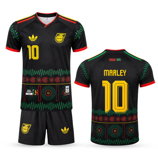Jamajka Dětský Fotbalový Komplet, Bob Marley. Bob Marley Edition, Černý