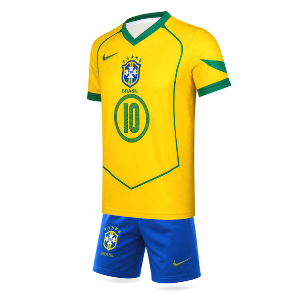 Brazílie Dětský Fotbalový Komplet, Ronaldinho. 2004