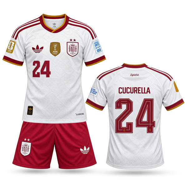 Španělsko Dětský Venkovní Fotbalový Komplet, Cucurella. World Cup 2026