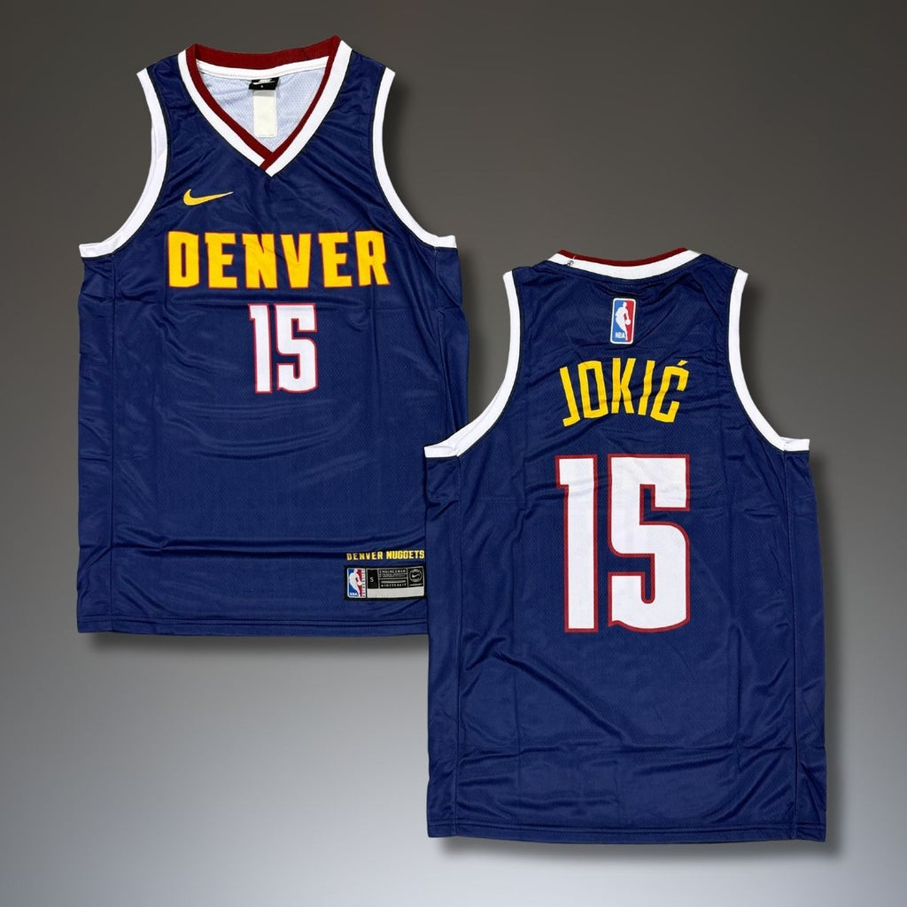 Pánský fialový dres Denver Nuggets, Jokić, modrý