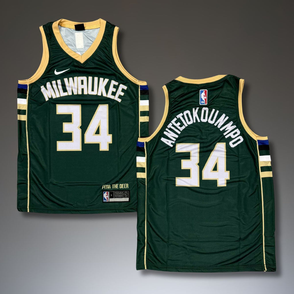 Pánský fialový dres Milwaukee Bucks, Antetekounmpo, zelený