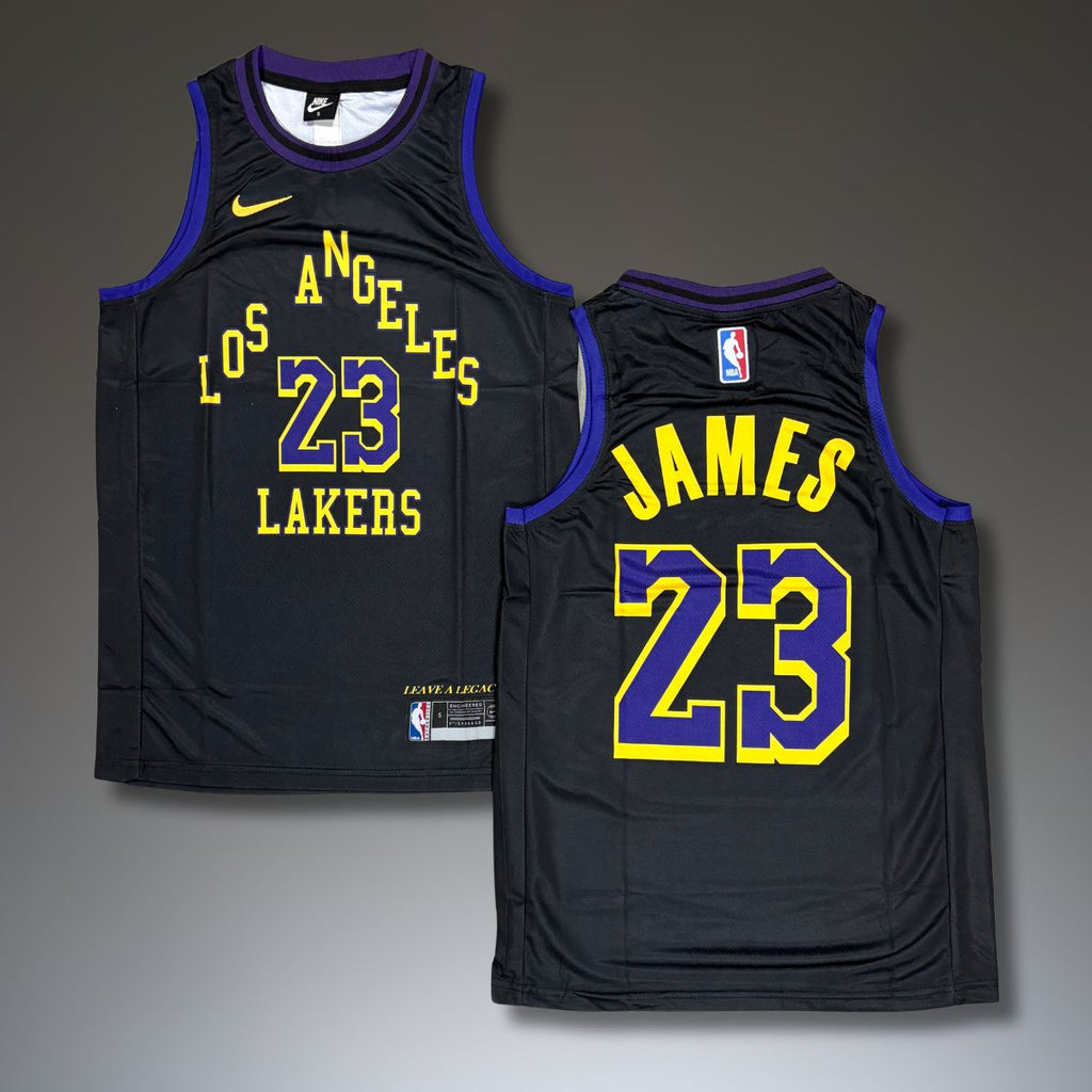 Pánský černý dres Los Angeles Lakers, James 23