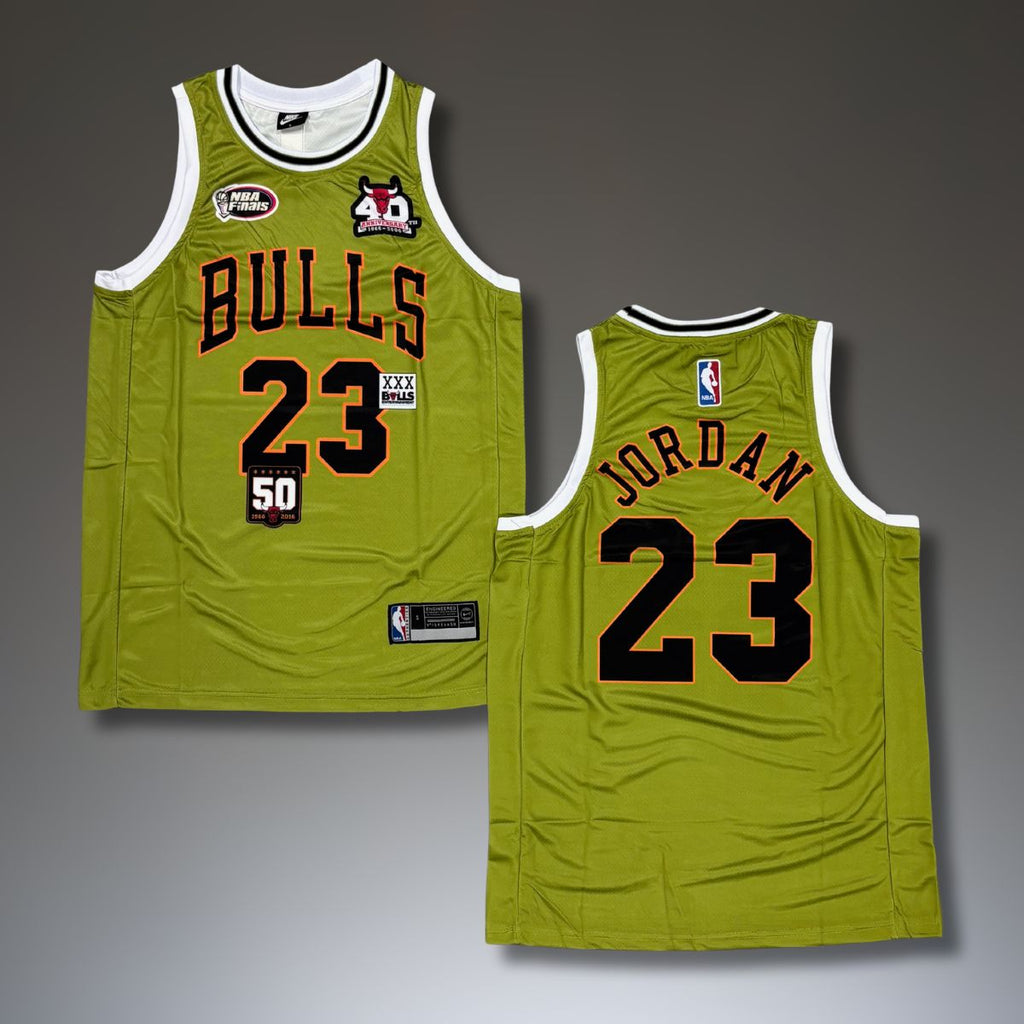 Pánský zelený dres Chicago Bulls, Jordan. Finále