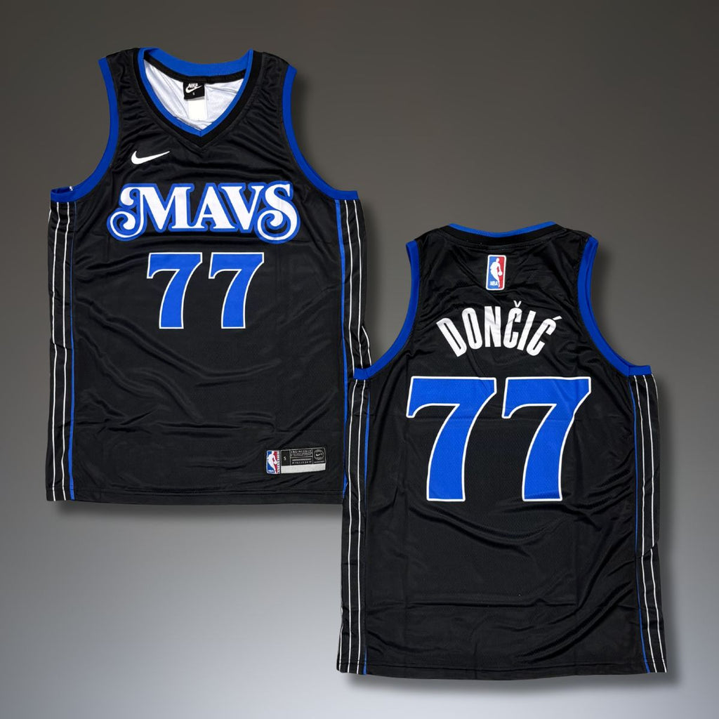 Pánský černý dres Dallas Mavericks, Doncic