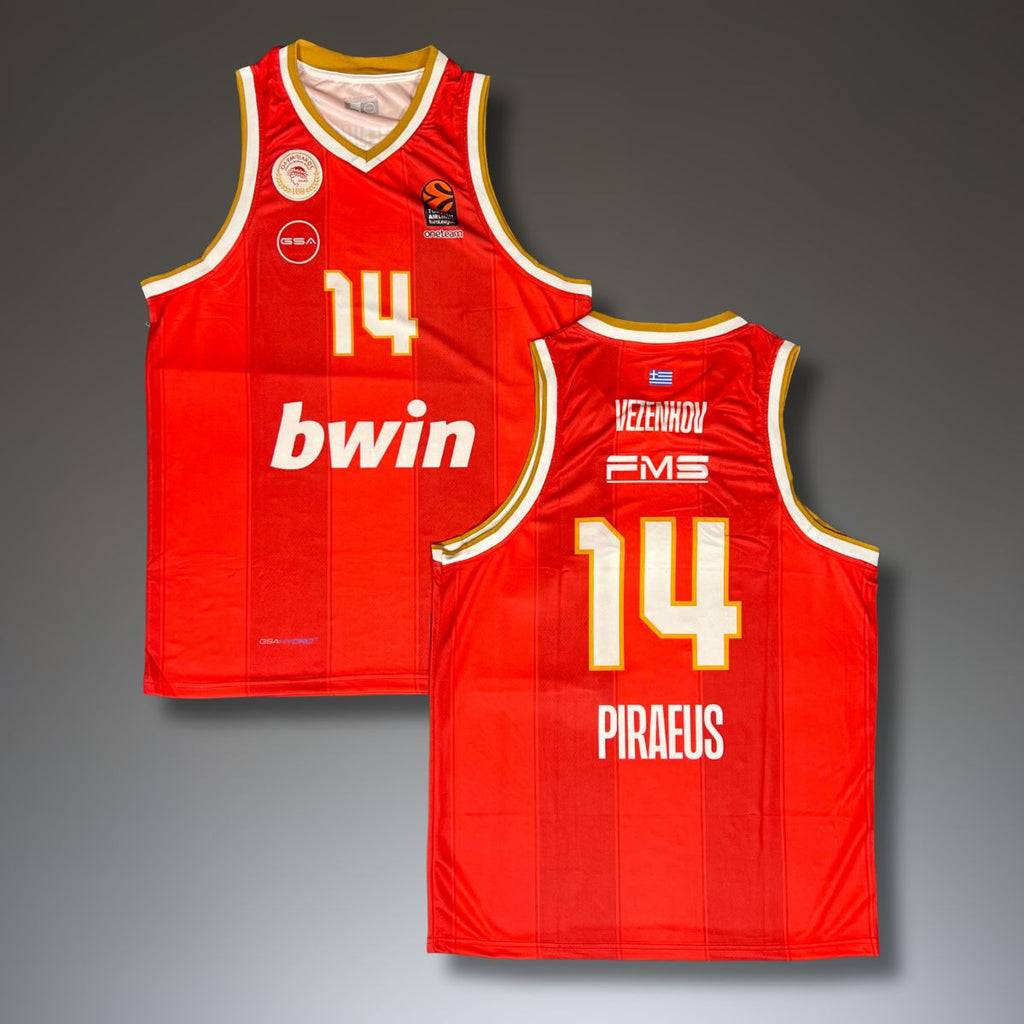 Pánský dres Olympiacos, Vezenkov. EuroLeague 2025