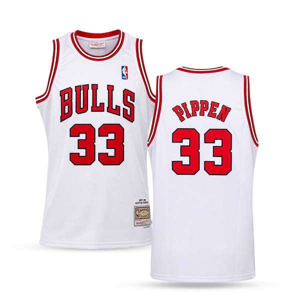 Chicago Bulls Pánský Retro Basketbalový Dres, Pippen. Retro Hardwood Classics, Bílý