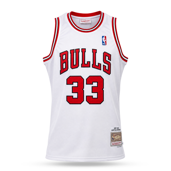 Chicago Bulls Pánský Retro Basketbalový Dres, Pippen. Retro Hardwood Classics, Bílý