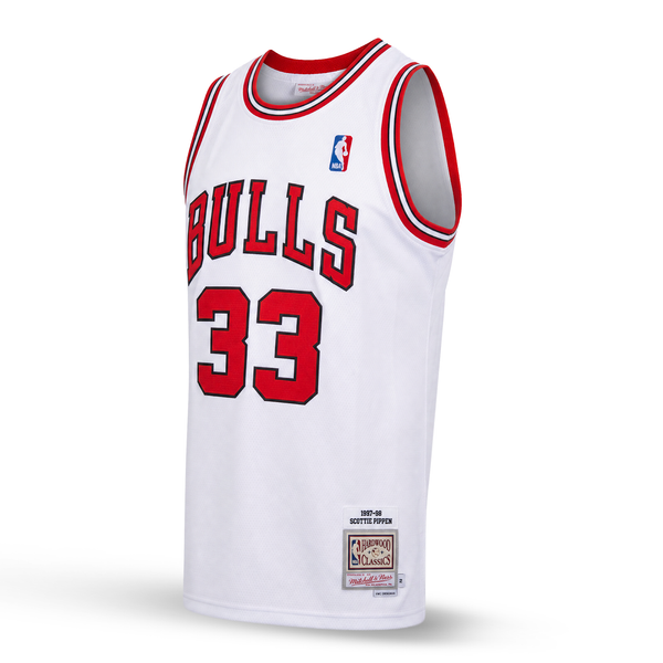 Chicago Bulls Pánský Retro Basketbalový Dres, Pippen. Retro Hardwood Classics, Bílý