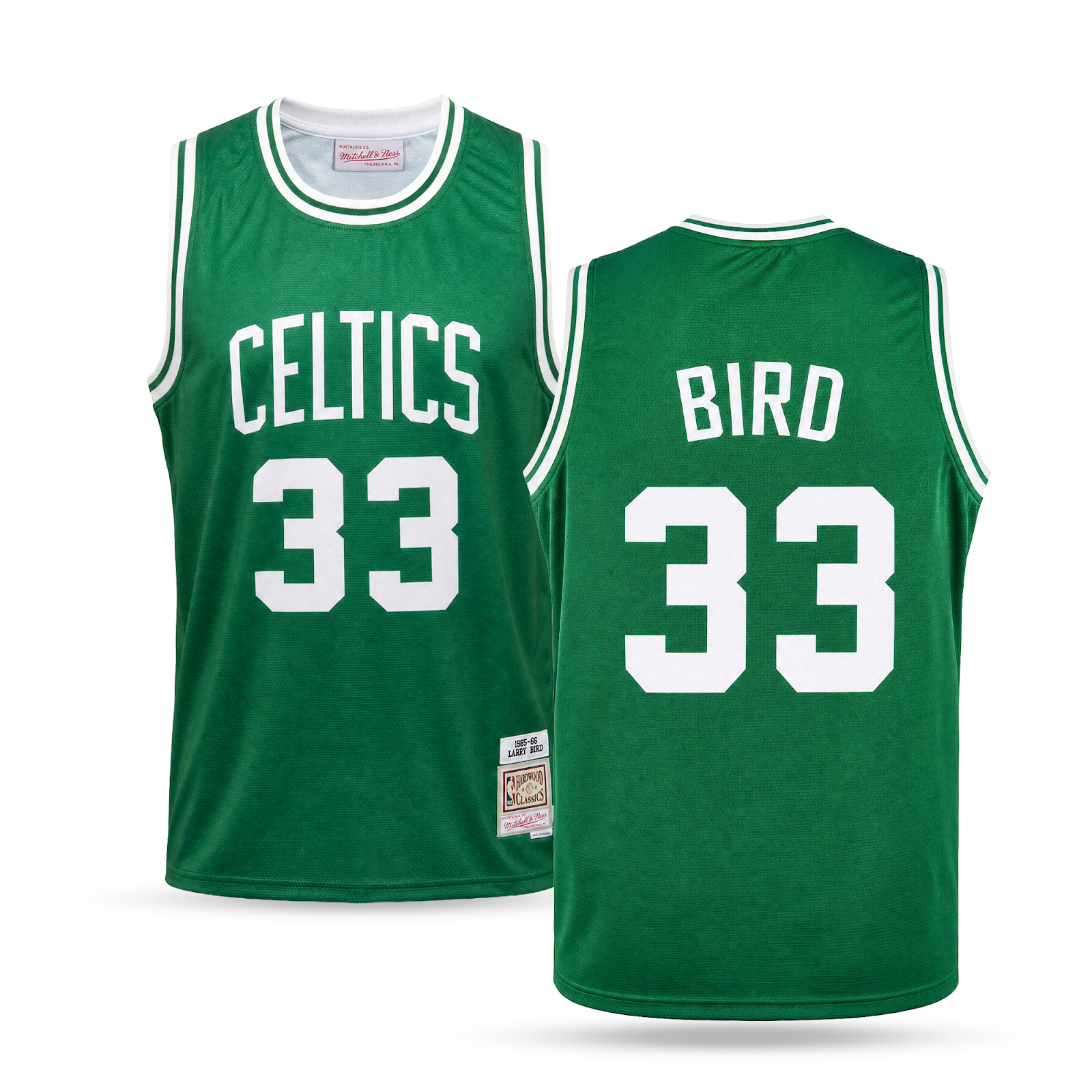 Boston Celtics Pánský Retro Basketbalový Dres, Bird. Hardwood Classics, Zelený