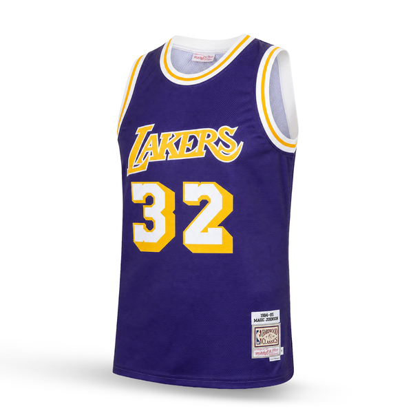 LA Lakers Men Retro Basketball Jersey, Johnson. Retro Hardwood Classics, Purple