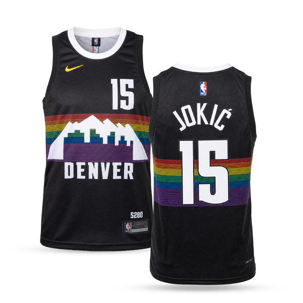 Denver Nuggets Pánský Basketbalový Dres, Jokić. Černý