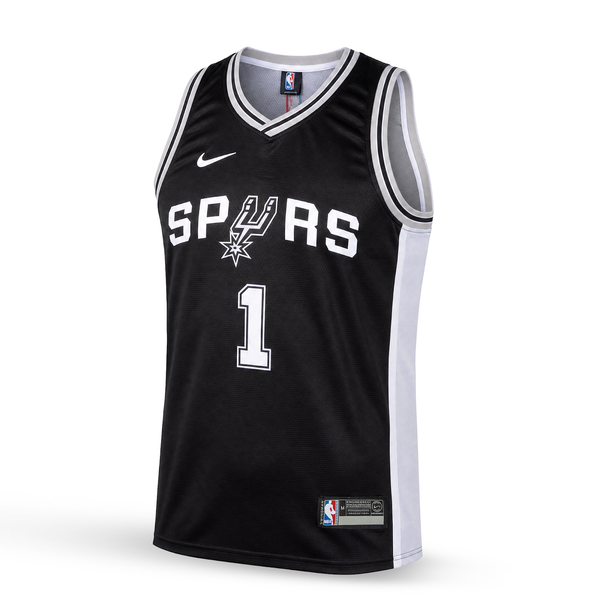San Antonio Spurs Pánský Basketbalový Dres, Wembanyama. Černý