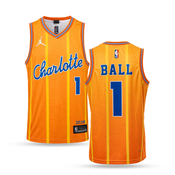 Charlotte Hornets Pánský Basketbalový Dres, Ball. Oranžový