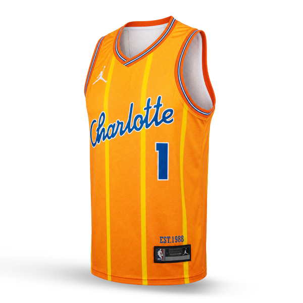 Charlotte Hornets Pánský Basketbalový Dres, Ball. Oranžový