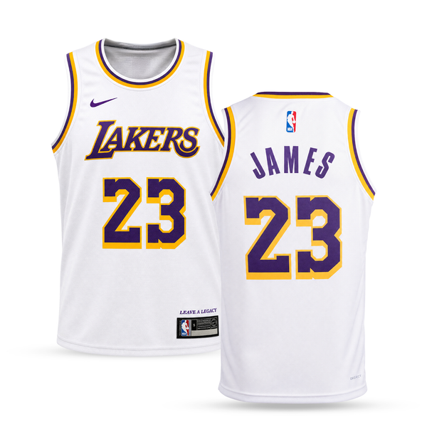 LA Lakers Basketball Jersey, James. 26/27, White
