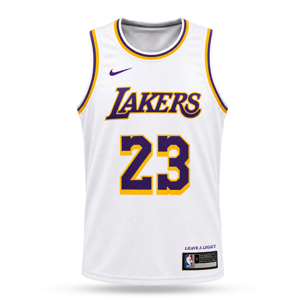 LA Lakers Basketball Jersey, James. 26/27, White