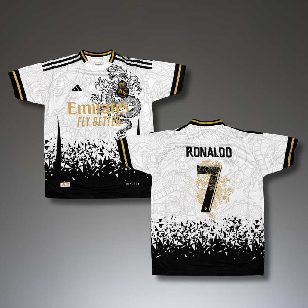 Pánský bílý dres Real Madrid, Ronaldo. Dračí edice 2024