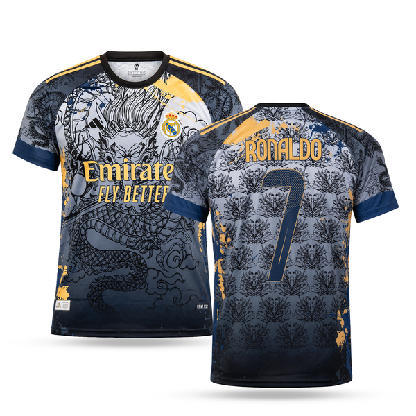Pánský dres Real Madrid, modrý, Ronaldo. Dračí edice 2025