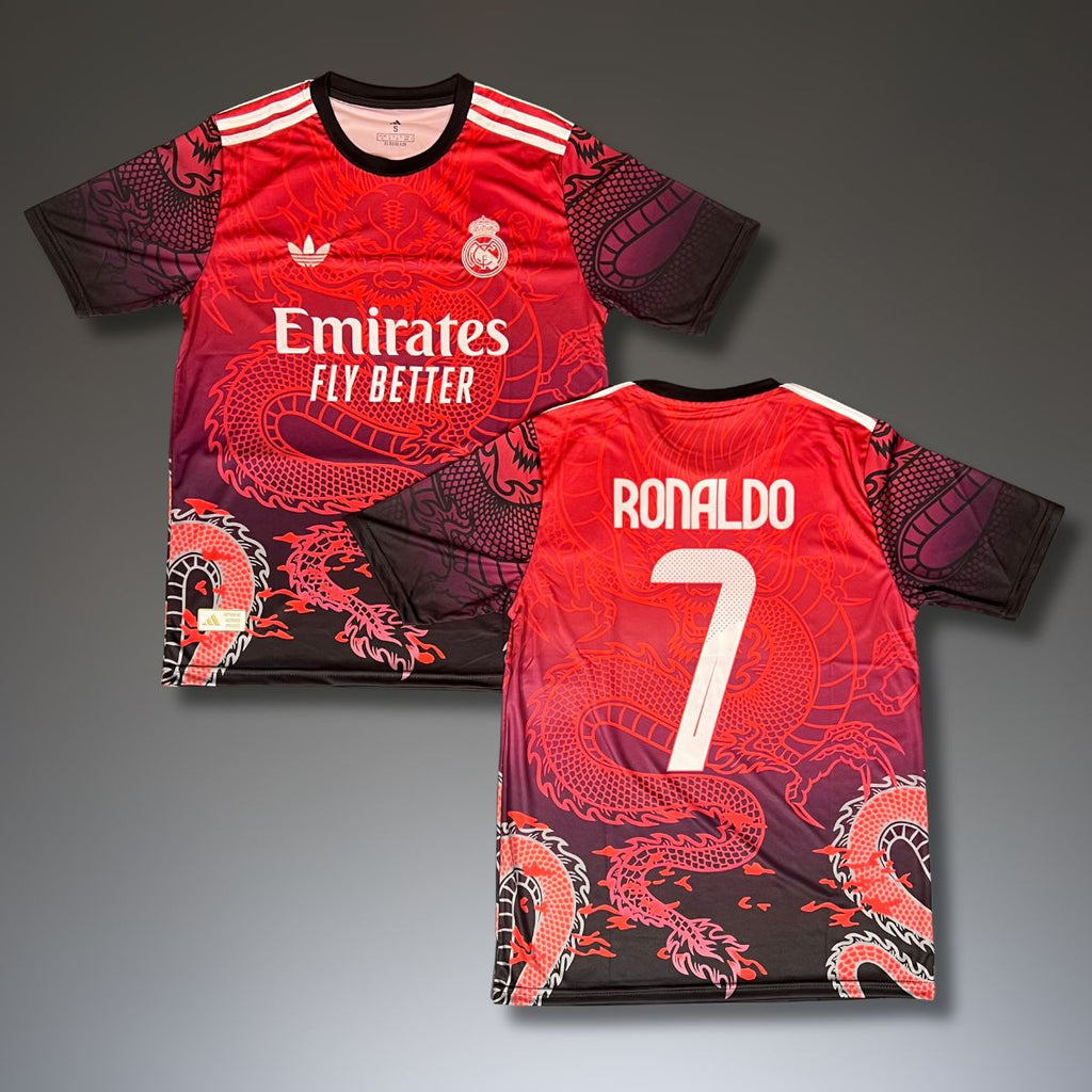 Pánský dres Real Madrid, červený, Ronaldo. Dračí edice 2025