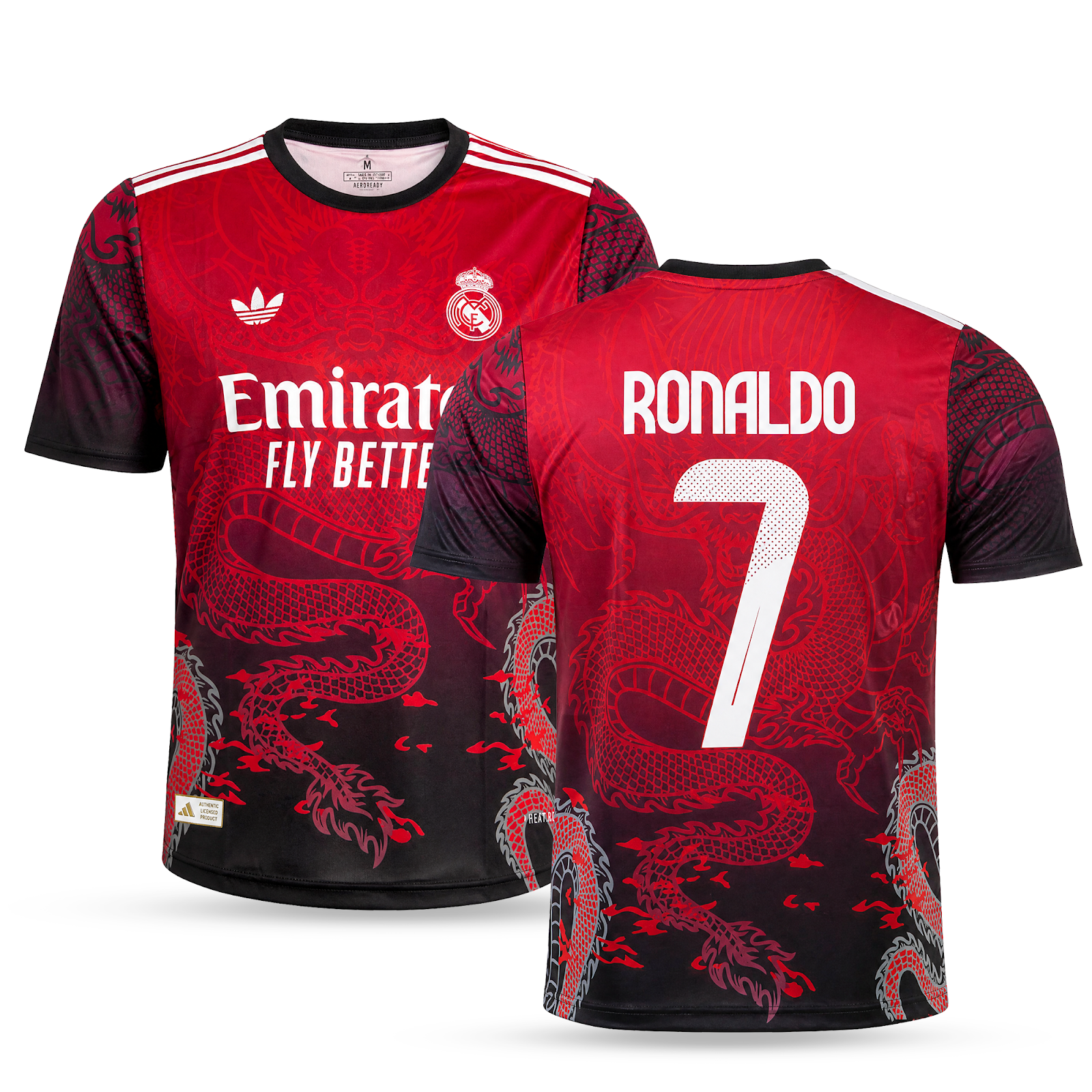 Pánský dres Real Madrid, červený, Ronaldo. Dračí edice 2025