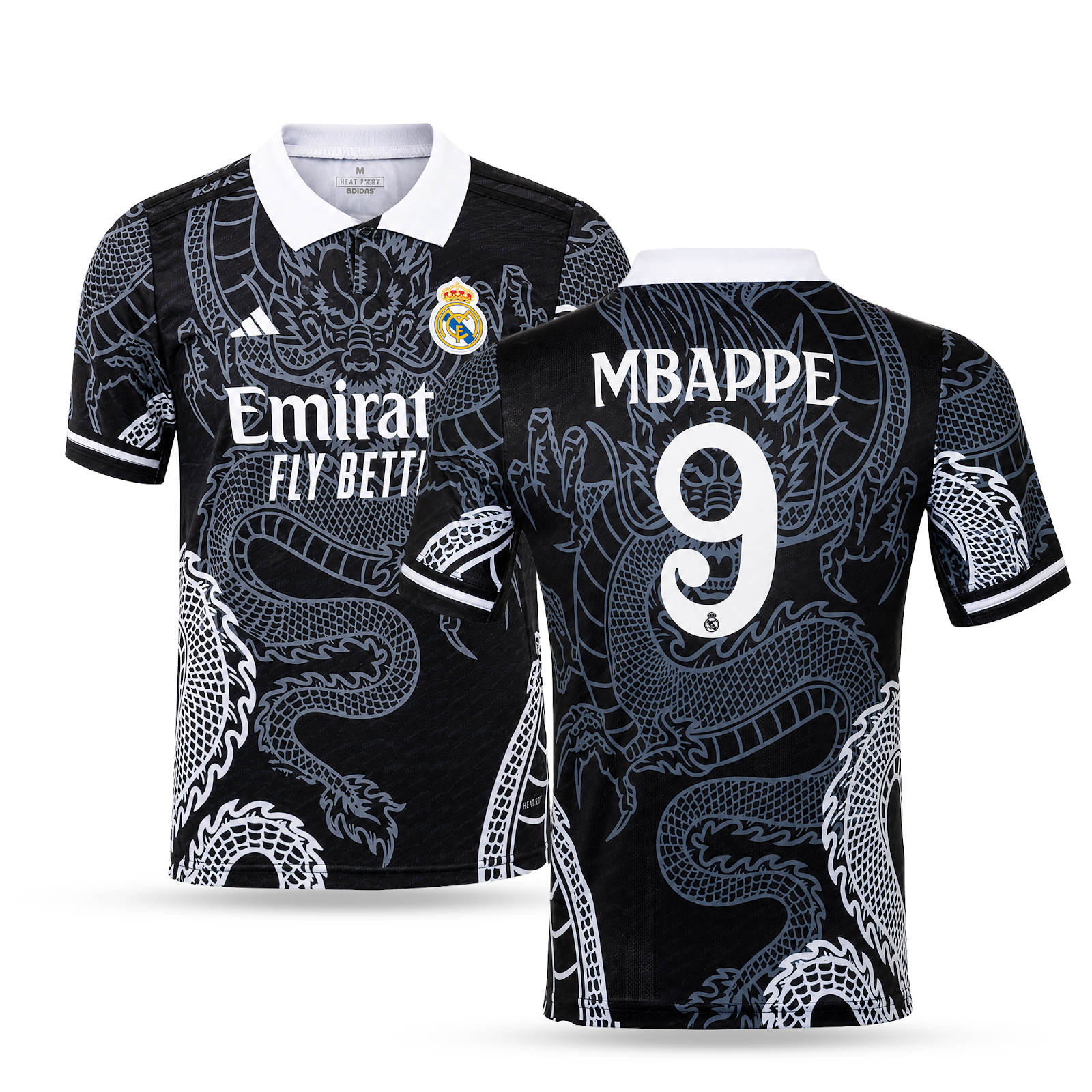 Pánský dres Real Madrid, Mbappe. Černá dračí edice 2025