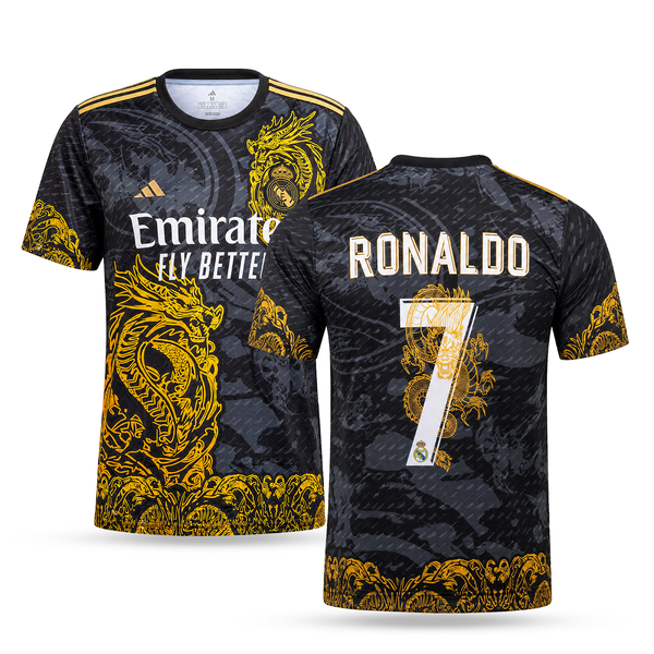 Pánský dres Real Madrid, Ronaldo. Černá dračí edice 2025