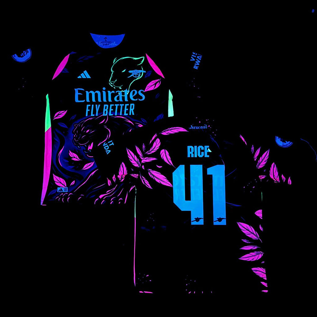 Pánské fluorescenční dres Arsenal, Rice. Edice neonová pantera