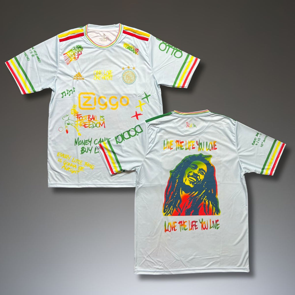 Pánský dres Ajaxu. Světle modrá edice Bob Marley