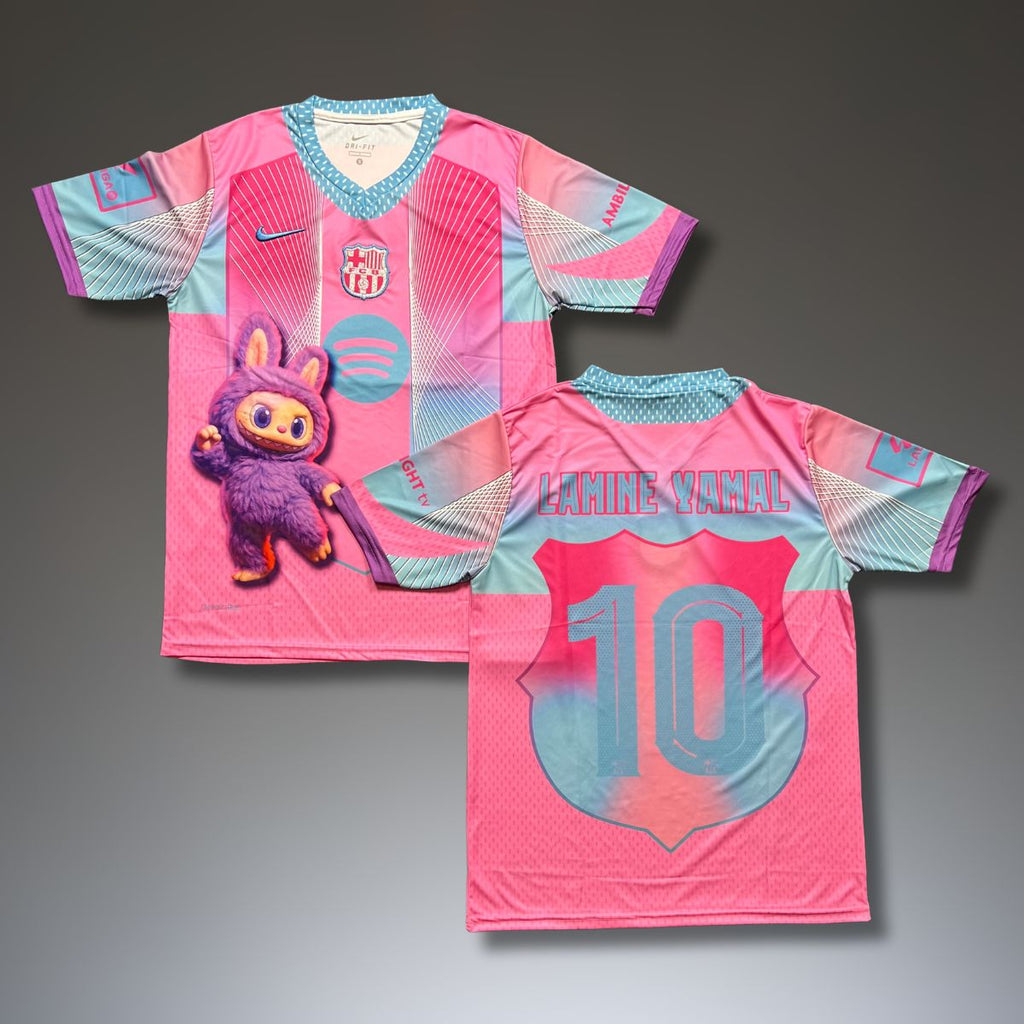 Pánský dres Barcelona, Yamal. Speciální růžová edice Labubu
